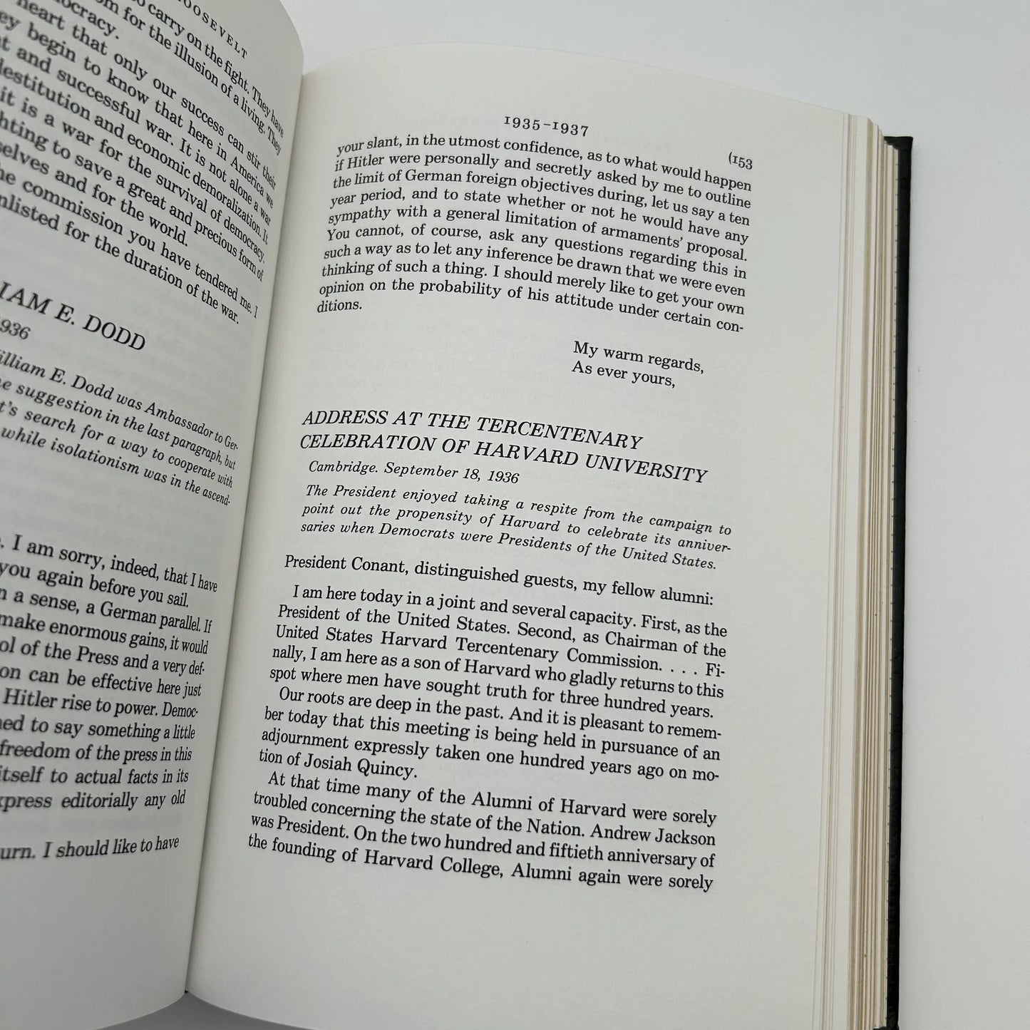 "Franklin D. Roosevelt: Selected Speeches, Messages, Press Conference, and Letters" Edited by Basil Rauch — Leather-bound, gilt-edged Easton Press edition