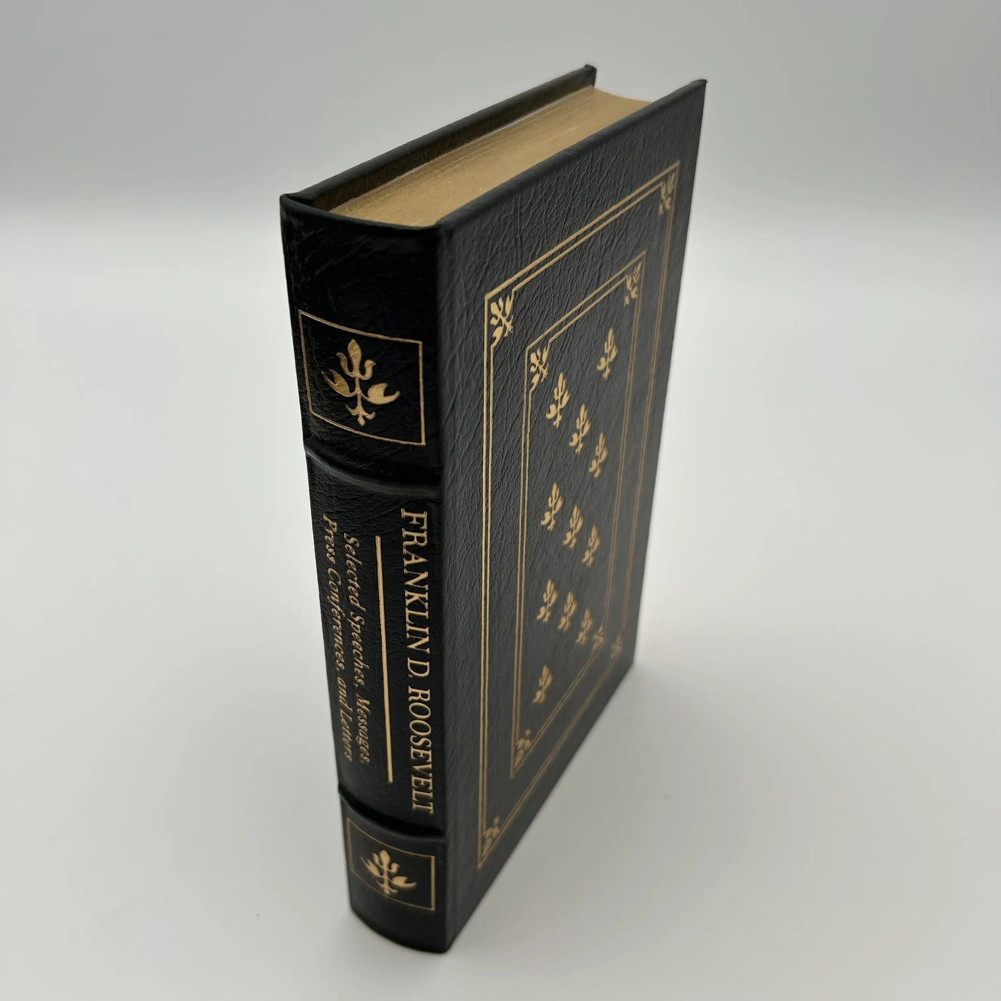 "Franklin D. Roosevelt: Selected Speeches, Messages, Press Conference, and Letters" Edited by Basil Rauch — Leather-bound, gilt-edged Easton Press edition