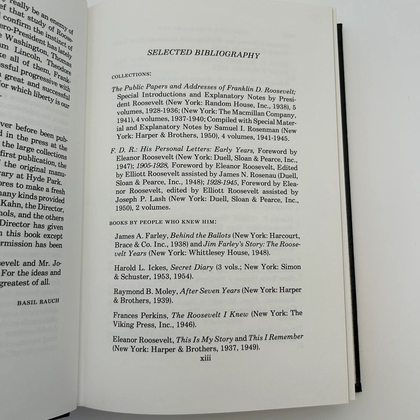 "Franklin D. Roosevelt: Selected Speeches, Messages, Press Conference, and Letters" Edited by Basil Rauch — Leather-bound, gilt-edged Easton Press edition