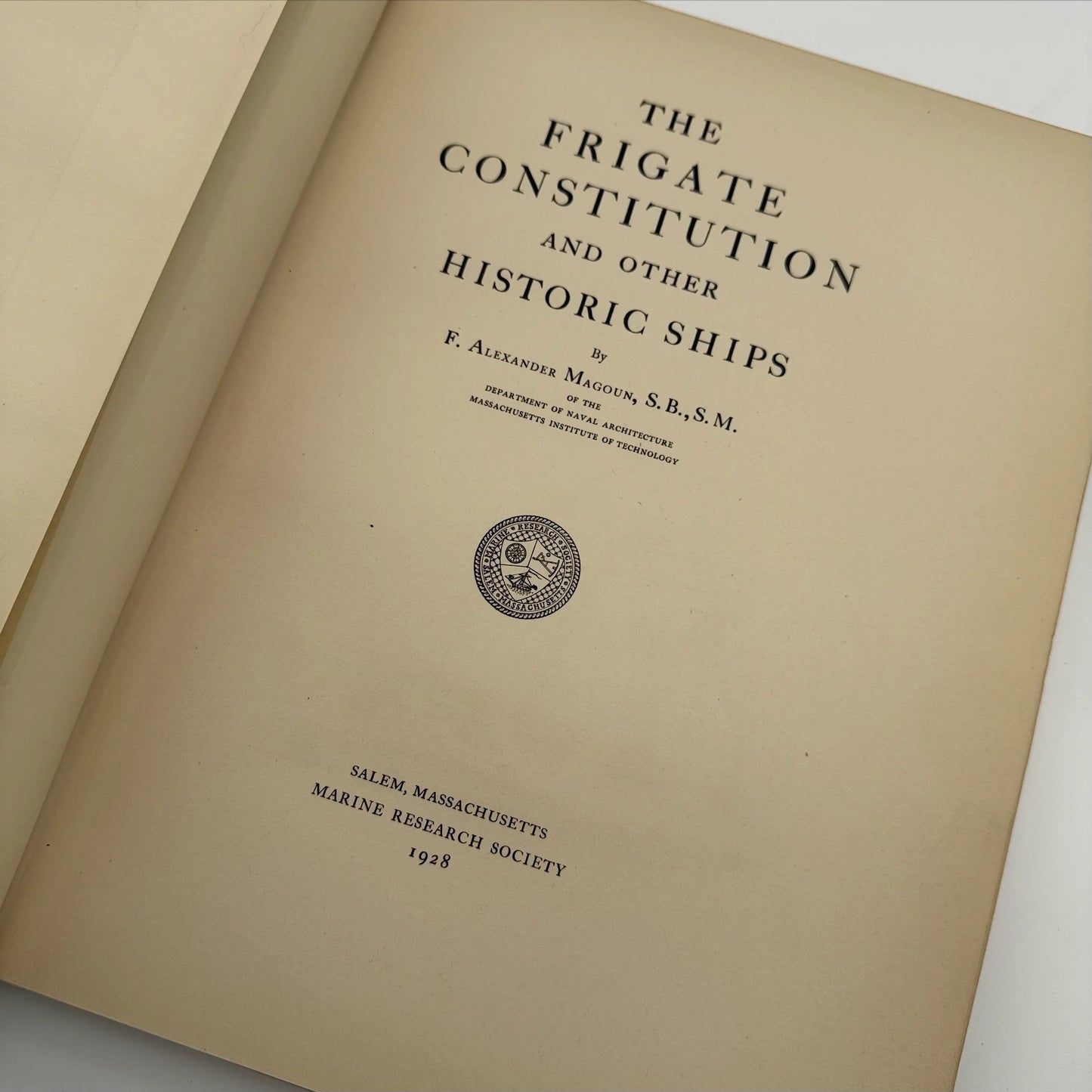 "The Frigate Constitution And Other Historic Ships" — No. 23 of 97 copies —  With wood from USS Constitution