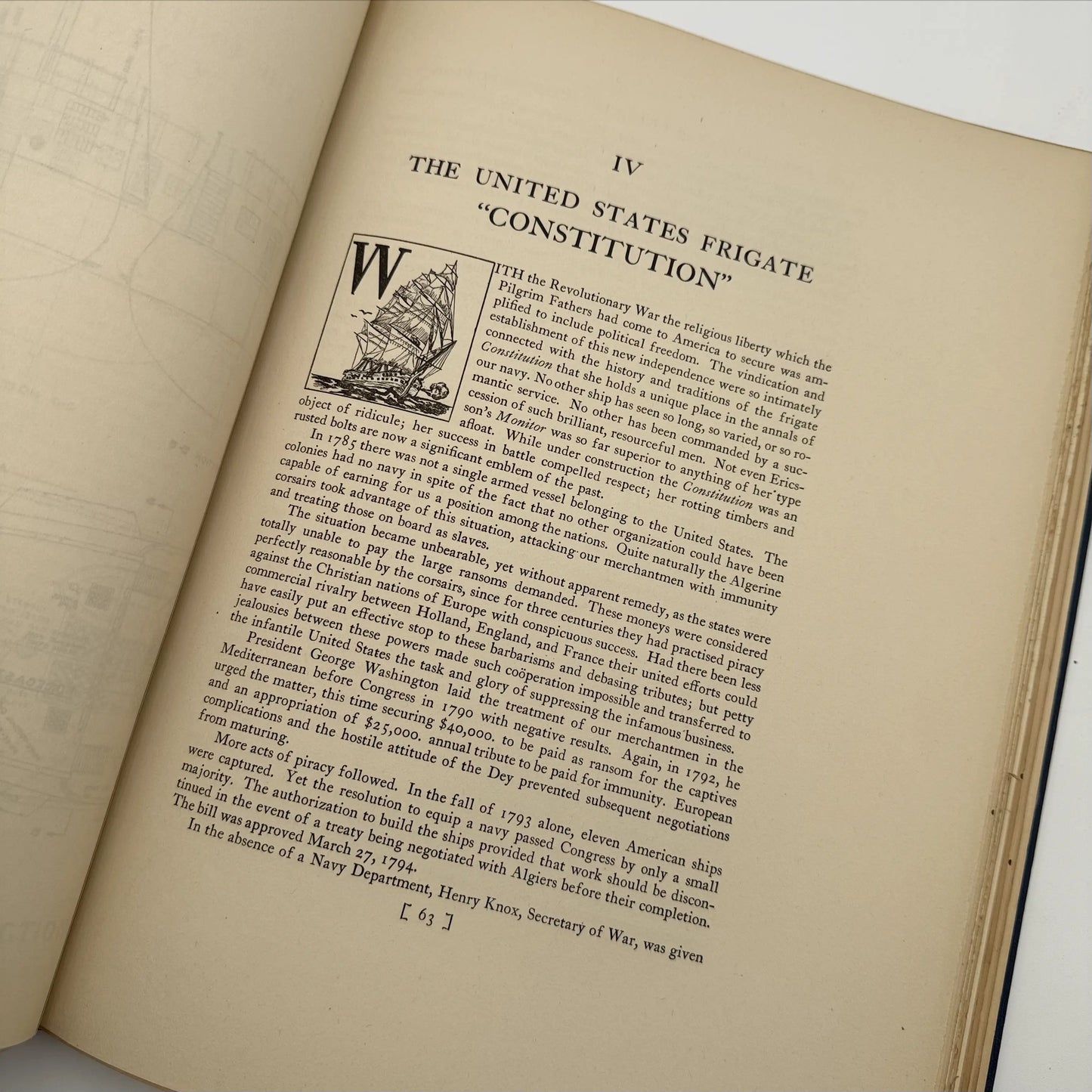 "The Frigate Constitution And Other Historic Ships" — No. 23 of 97 copies —  With wood from USS Constitution