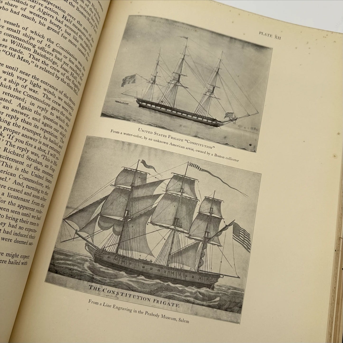 "The Frigate Constitution And Other Historic Ships" — No. 23 of 97 copies —  With wood from USS Constitution