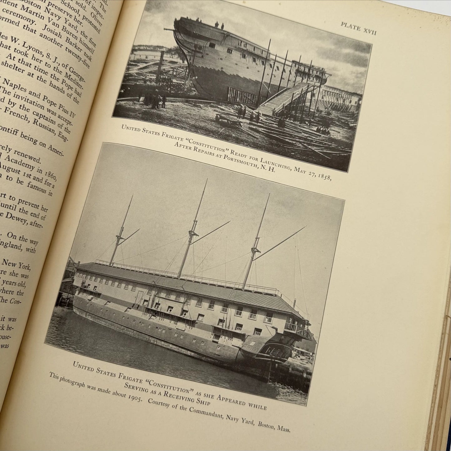 "The Frigate Constitution And Other Historic Ships" — No. 23 of 97 copies —  With wood from USS Constitution
