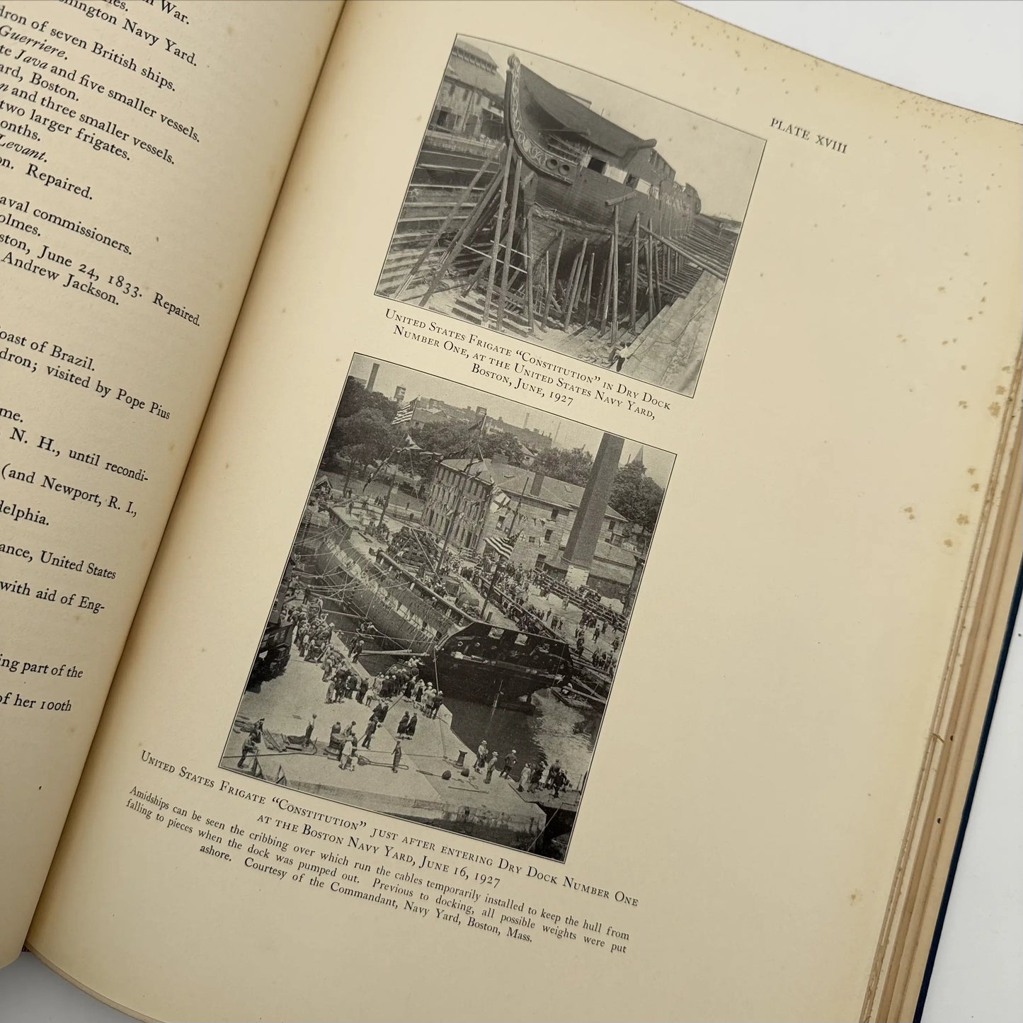 "The Frigate Constitution And Other Historic Ships" — No. 23 of 97 copies —  With wood from USS Constitution