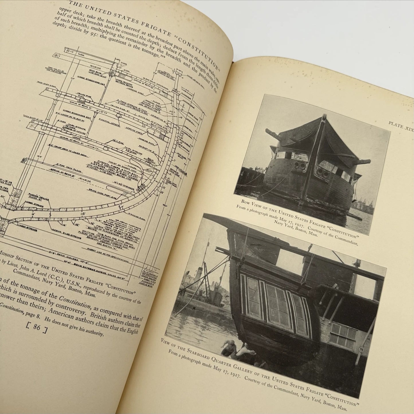 "The Frigate Constitution And Other Historic Ships" — No. 23 of 97 copies —  With wood from USS Constitution