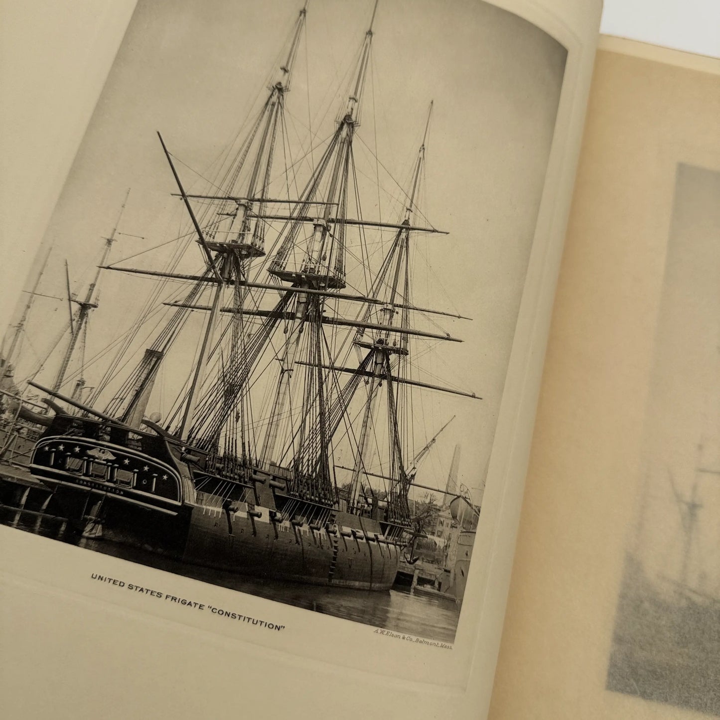"The Frigate Constitution And Other Historic Ships" — No. 23 of 97 copies —  With wood from USS Constitution