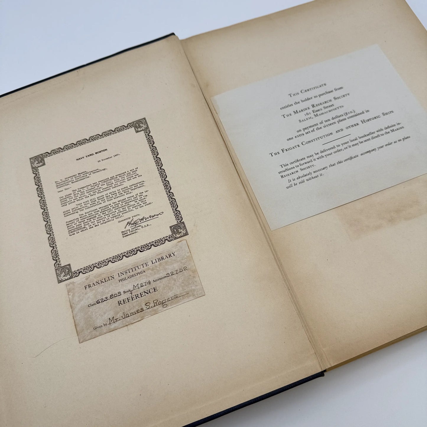 "The Frigate Constitution And Other Historic Ships" — 1928 — F. Alexander Magoun