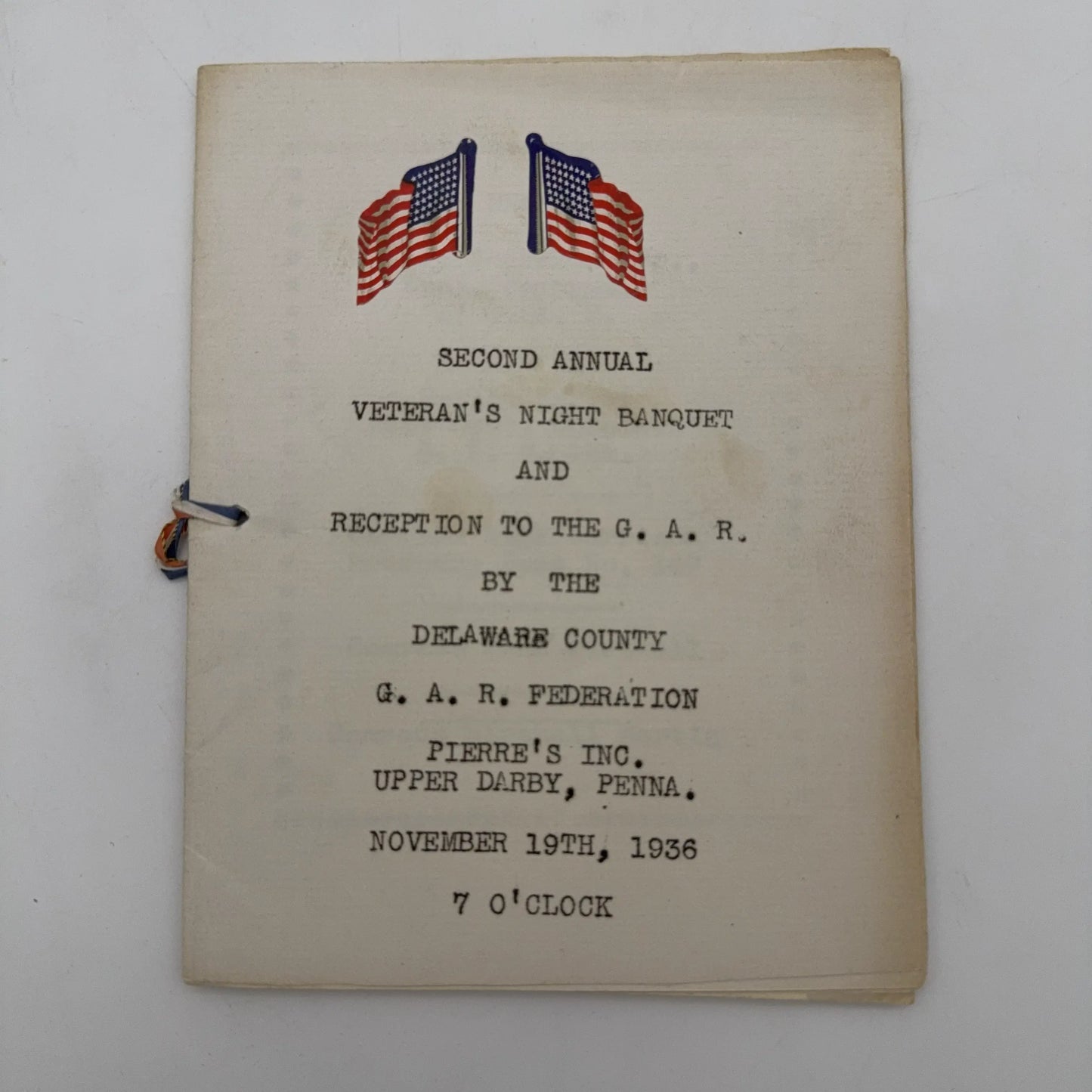 Civil War G.A.R. Reunion, Encampment, and Dinner Publications, along with some rosters