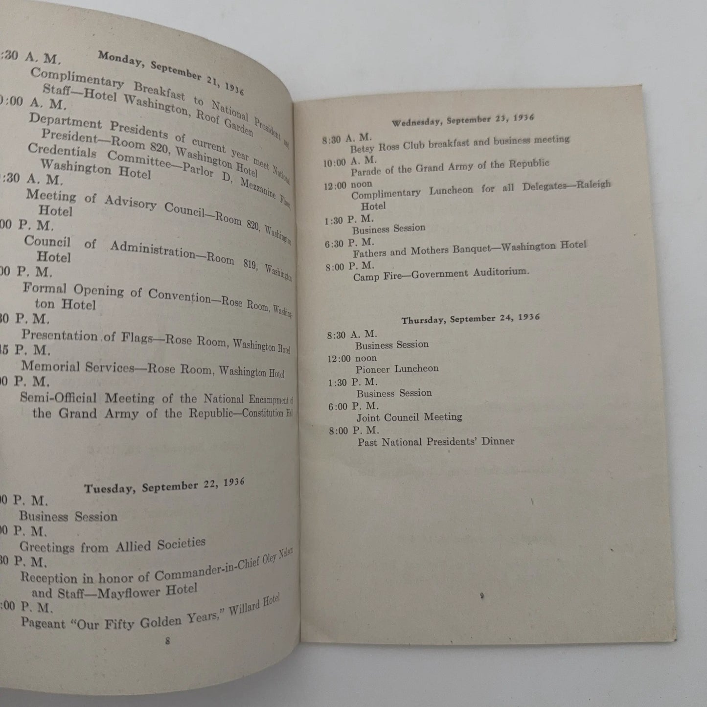 Civil War G.A.R. Reunion, Encampment, and Dinner Publications, along with some rosters