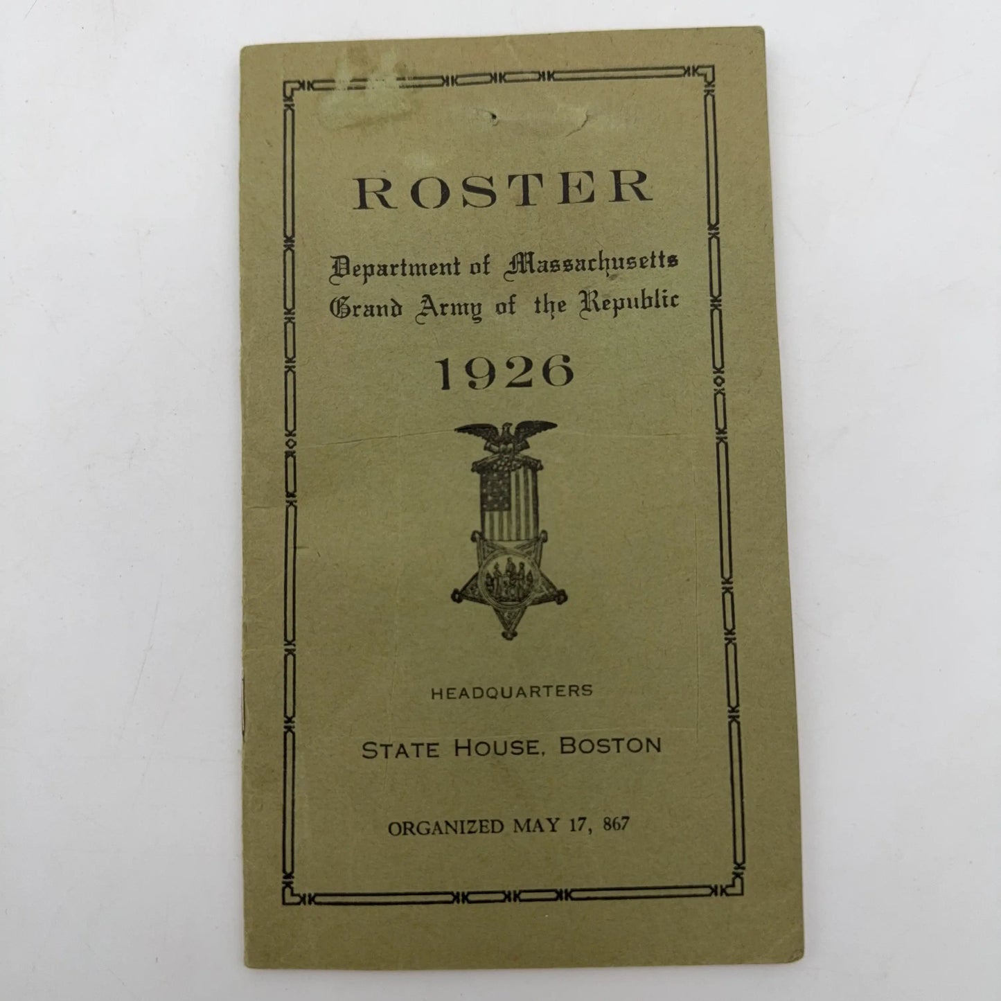 Civil War G.A.R. Reunion, Encampment, and Dinner Publications, along with some rosters