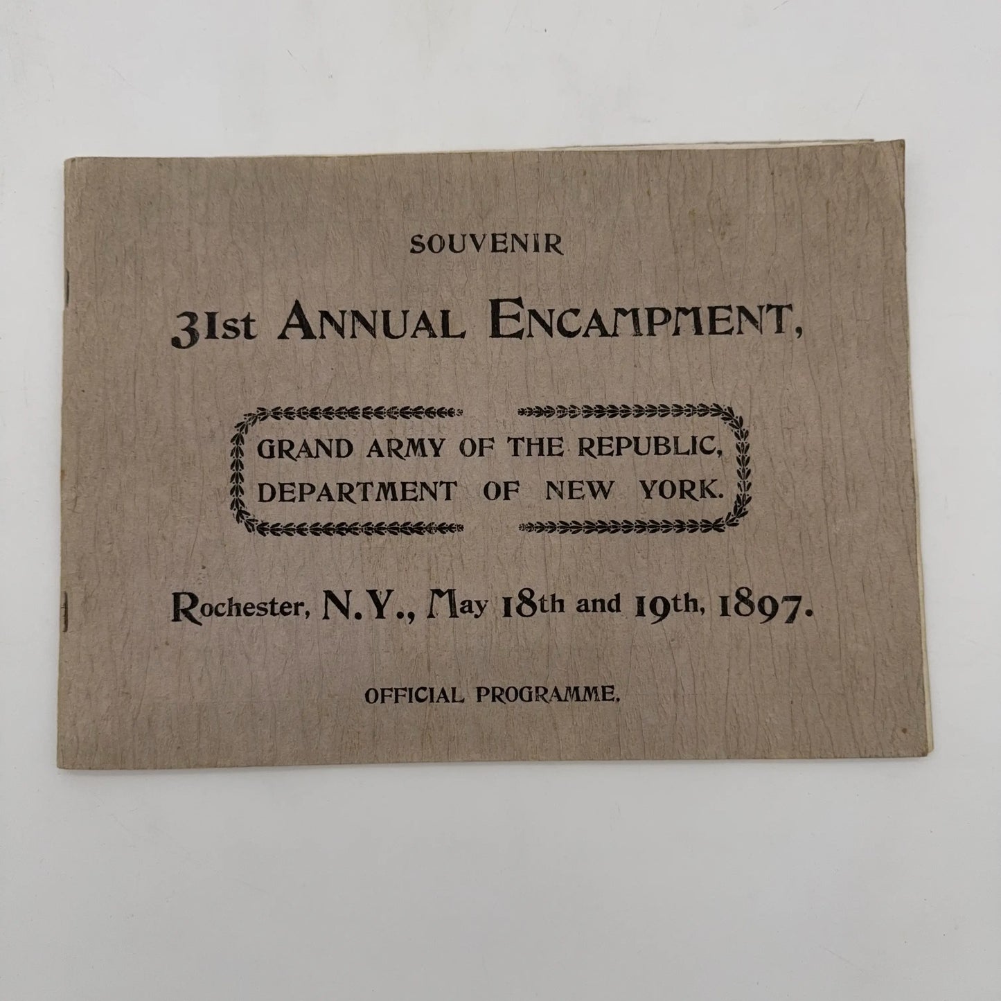 Civil War G.A.R. Reunion, Encampment, and Dinner Publications, along with some rosters