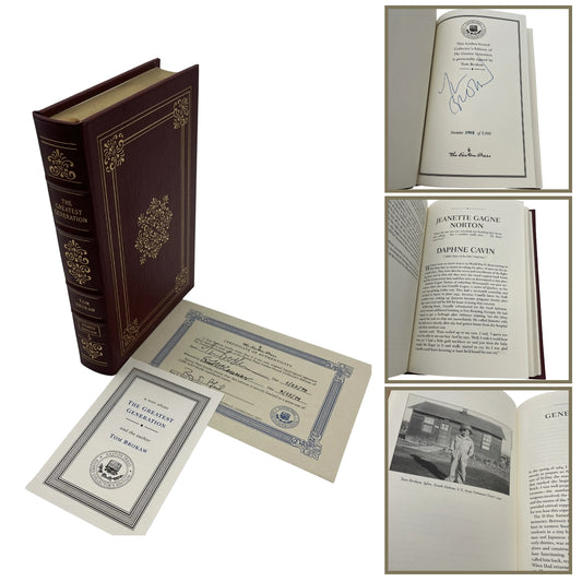 "The Greatest Generation" Signed by Tom Brokaw - Leather-bound, gilt-edged Easton Press edition 4