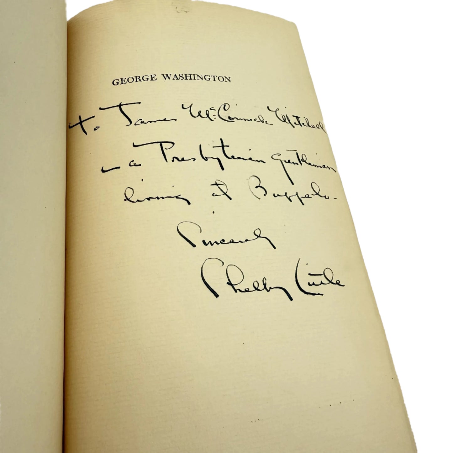 "George Washington" by Shelby Little — Signed and inscribed by the author — 1929