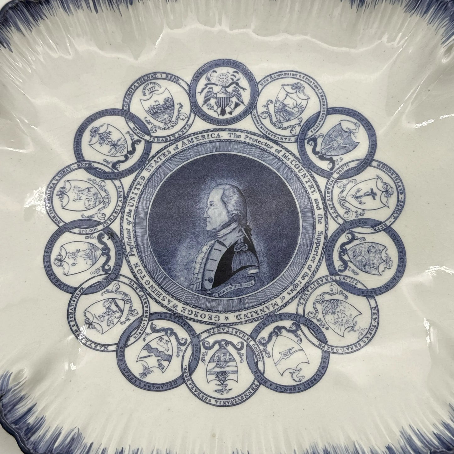 George Washington Bicentennial Small Platter with State Seals — 1976