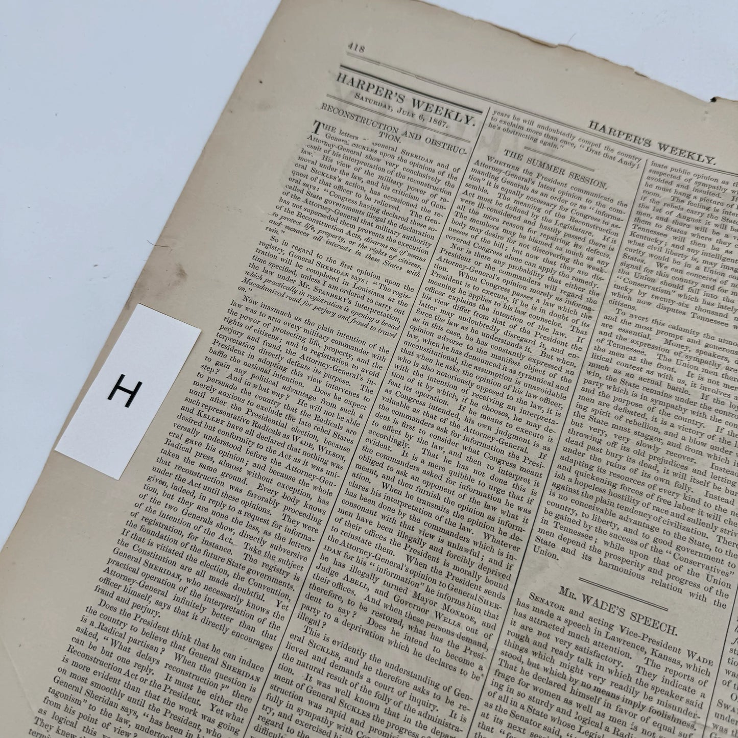 "Gleason's Pictorial Drawing-Room Companion" and "Harper's Weekly, A Journal of Civilization" — 1853 - 1867