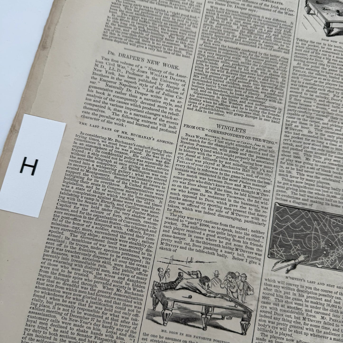 "Gleason's Pictorial Drawing-Room Companion" and "Harper's Weekly, A Journal of Civilization" — 1853 - 1867