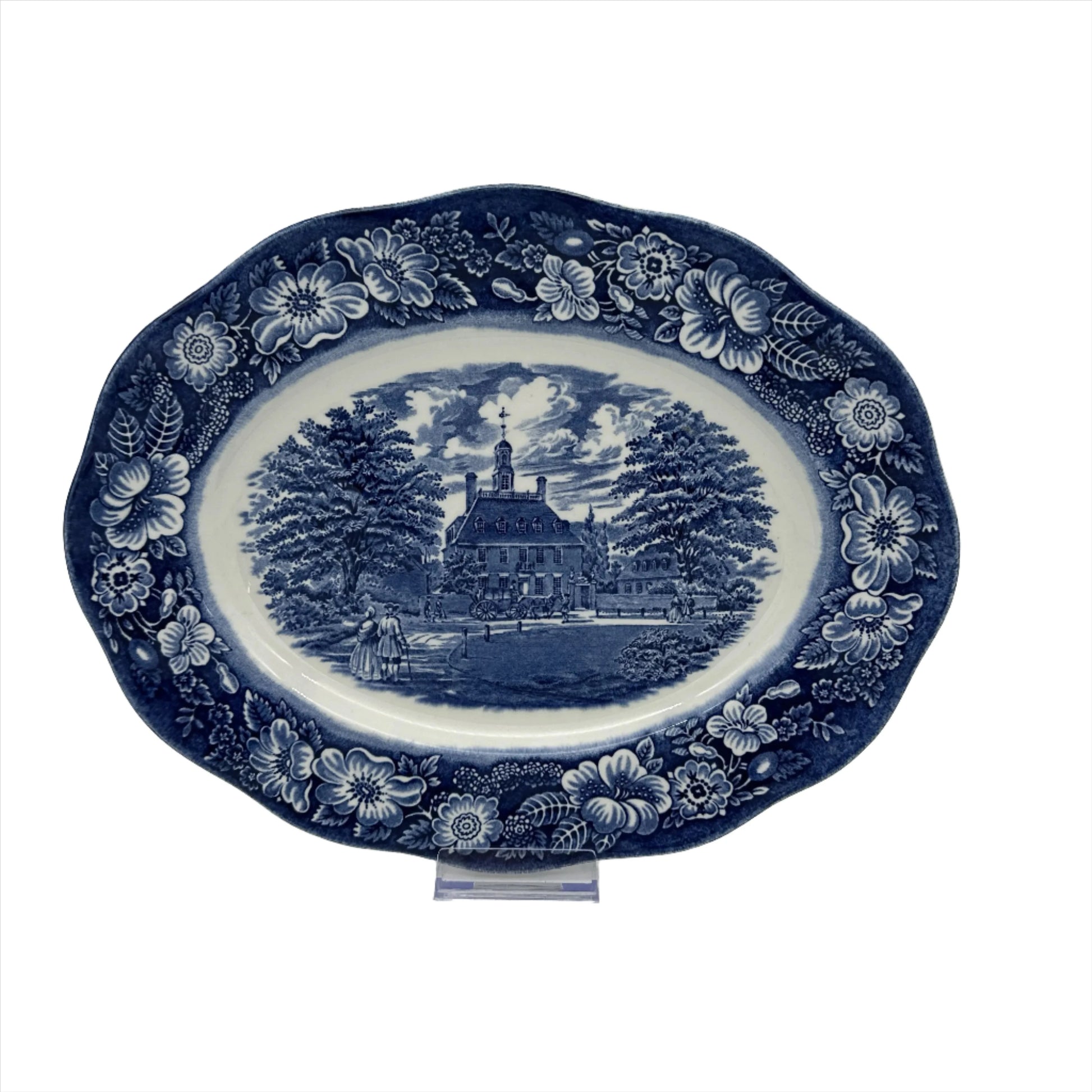 Governor's House - Williamsburg - Liberty Blue China small platter Governor's House - Williamsburg - Liberty Blue China small platter