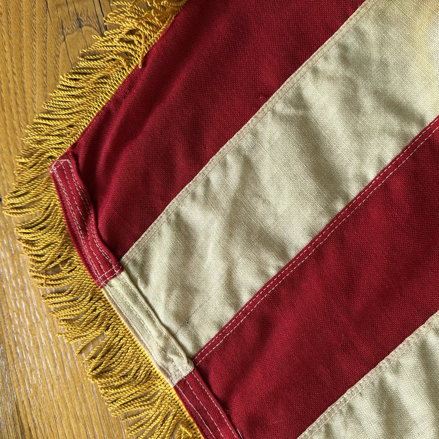 Grand Union display flag with gold fringe — 4' x 6' — Wool — Made by Annin