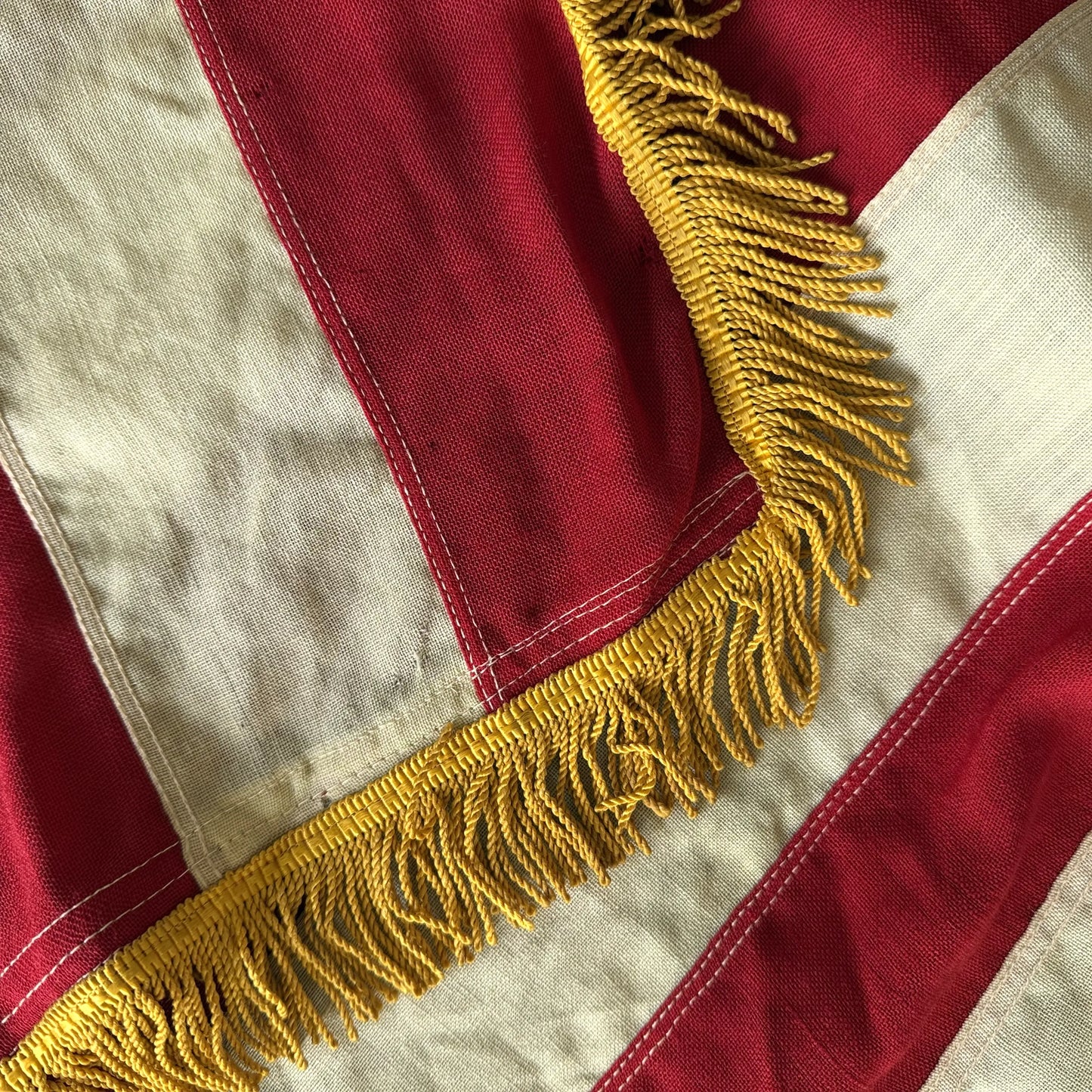 Grand Union display flag with gold fringe — 4' x 6' — Wool — Made by Annin