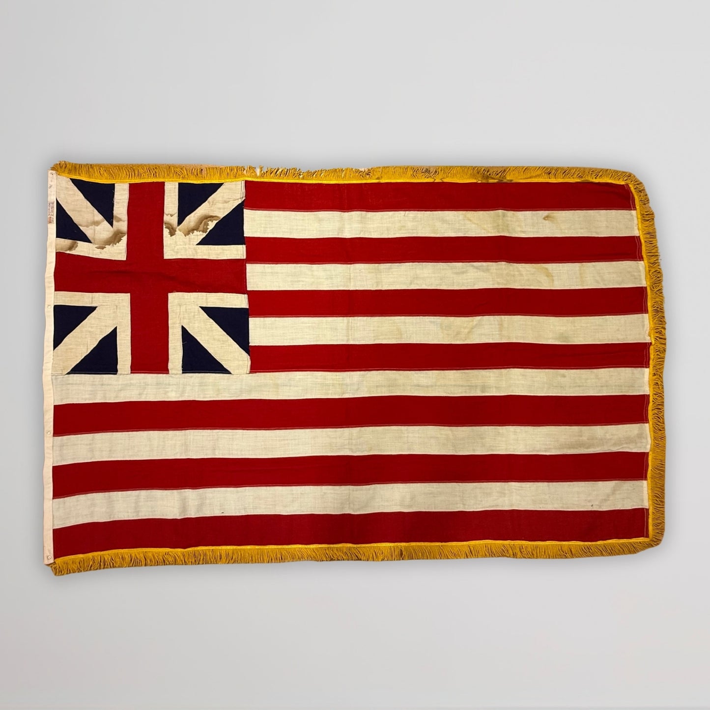 Grand Union display flag with gold fringe — 4' x 6' — Wool — Made by Annin