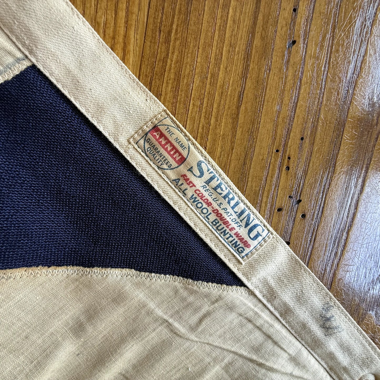 Grand Union display flag with gold fringe — 4' x 6' — Wool — Made by Annin