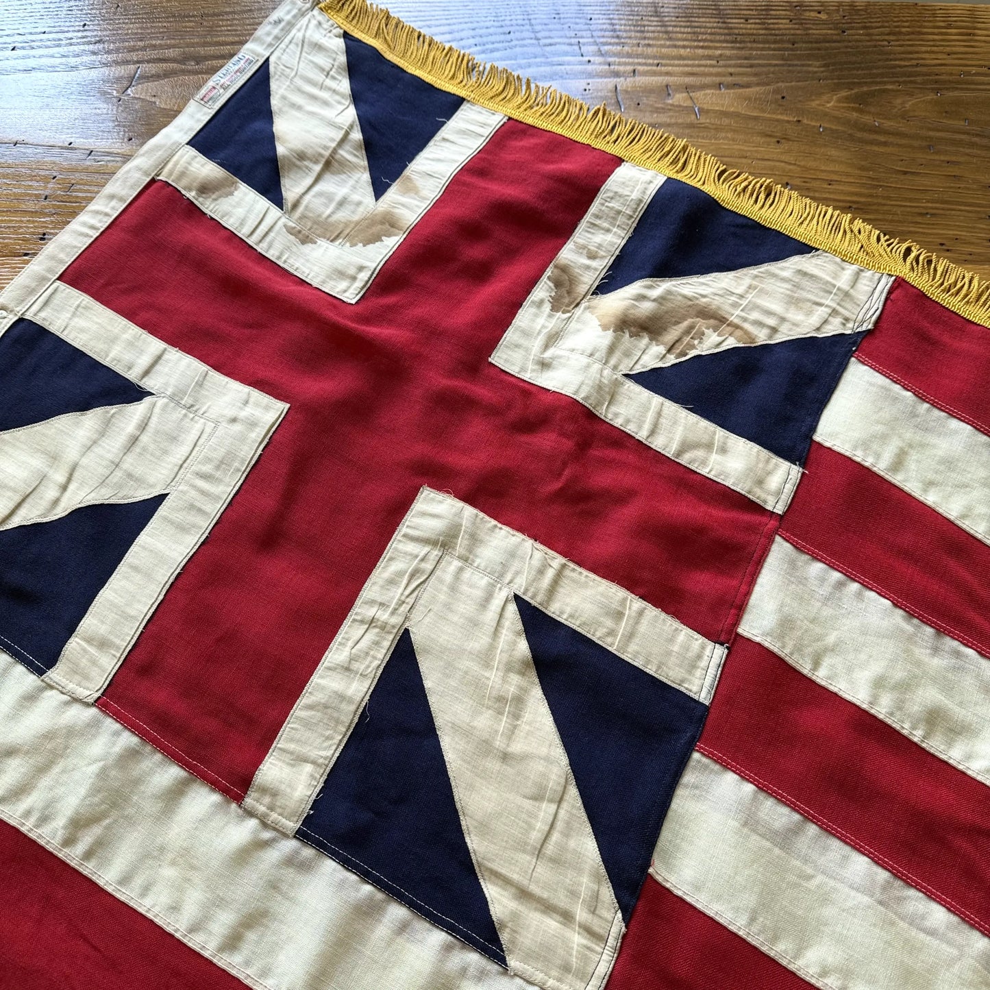 Grand Union display flag with gold fringe — 4' x 6' — Wool — Made by Annin