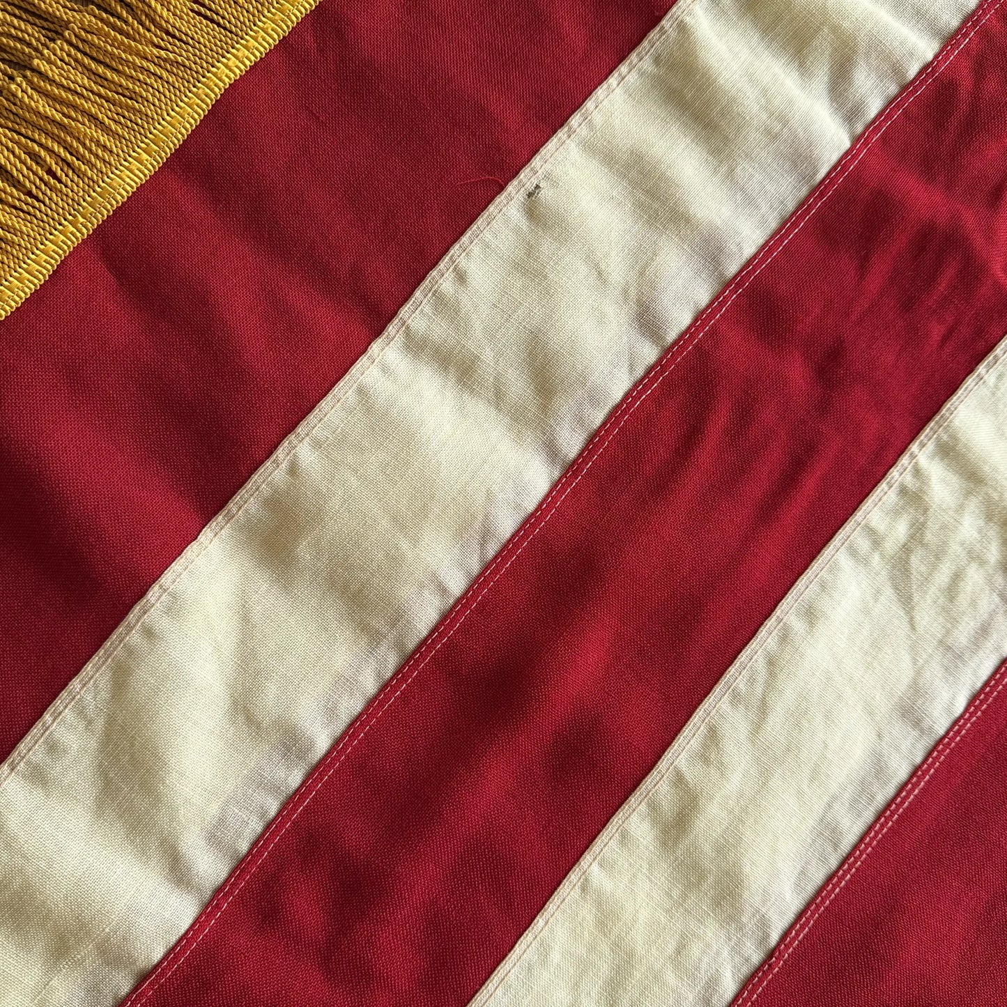 Grand Union display flag with gold fringe — 4' x 6' — Wool — Made by Annin
