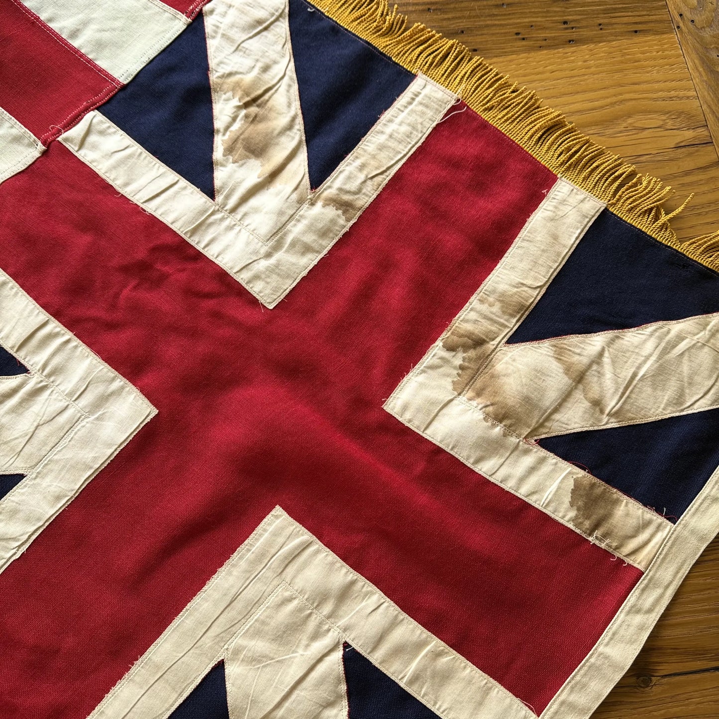 Grand Union display flag with gold fringe — 4' x 6' — Wool — Made by Annin