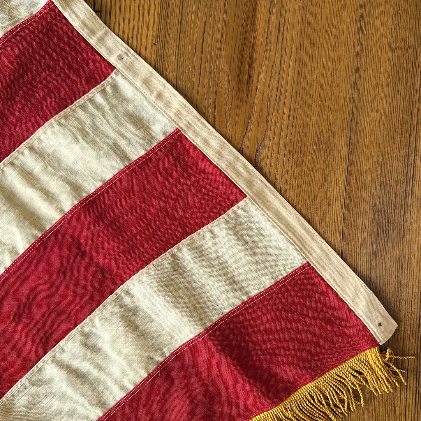 Grand Union display flag with gold fringe — 4' x 6' — Wool — Made by Annin