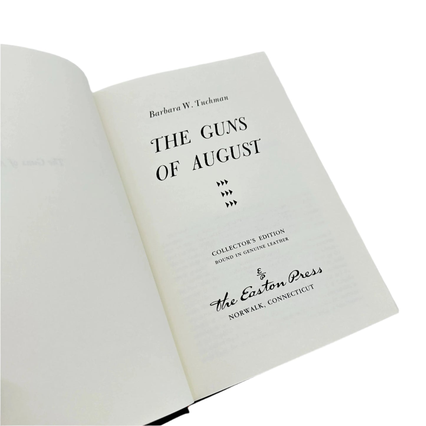 "The Guns of August" — Barbara W. Tuchman — Leather-bound, gilt-edged Easton Press edition