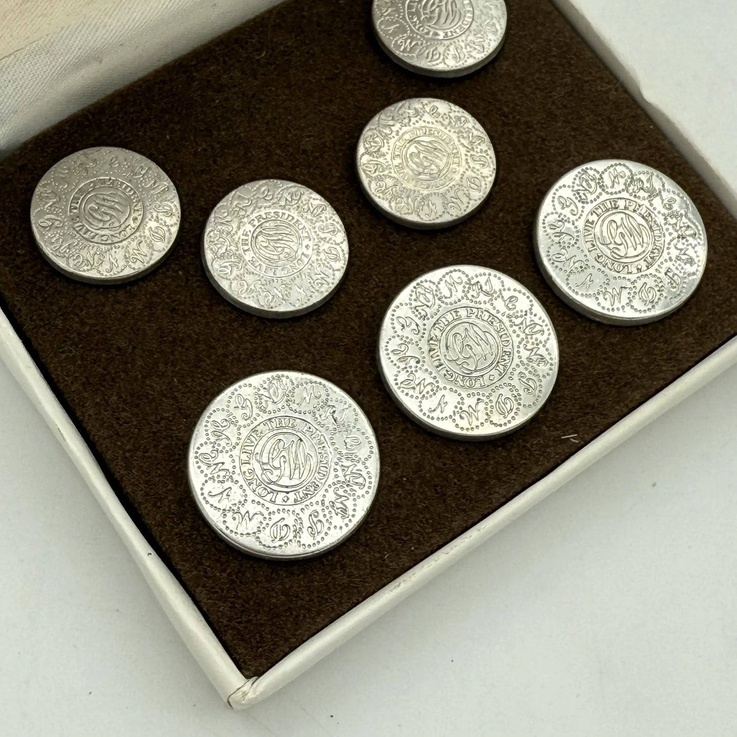 George Washington Inaugural Button Set — Pewter