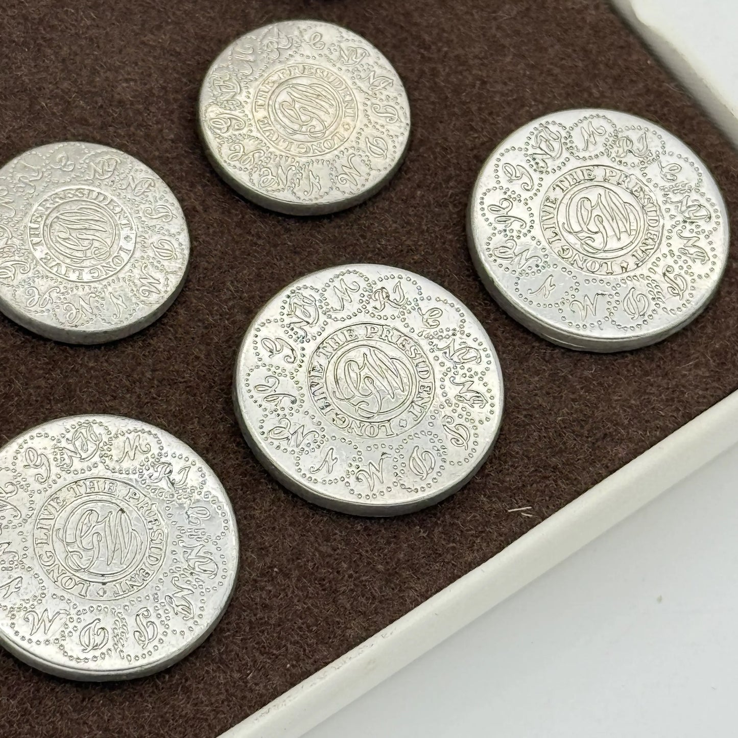 George Washington Inaugural Button Set — Pewter
