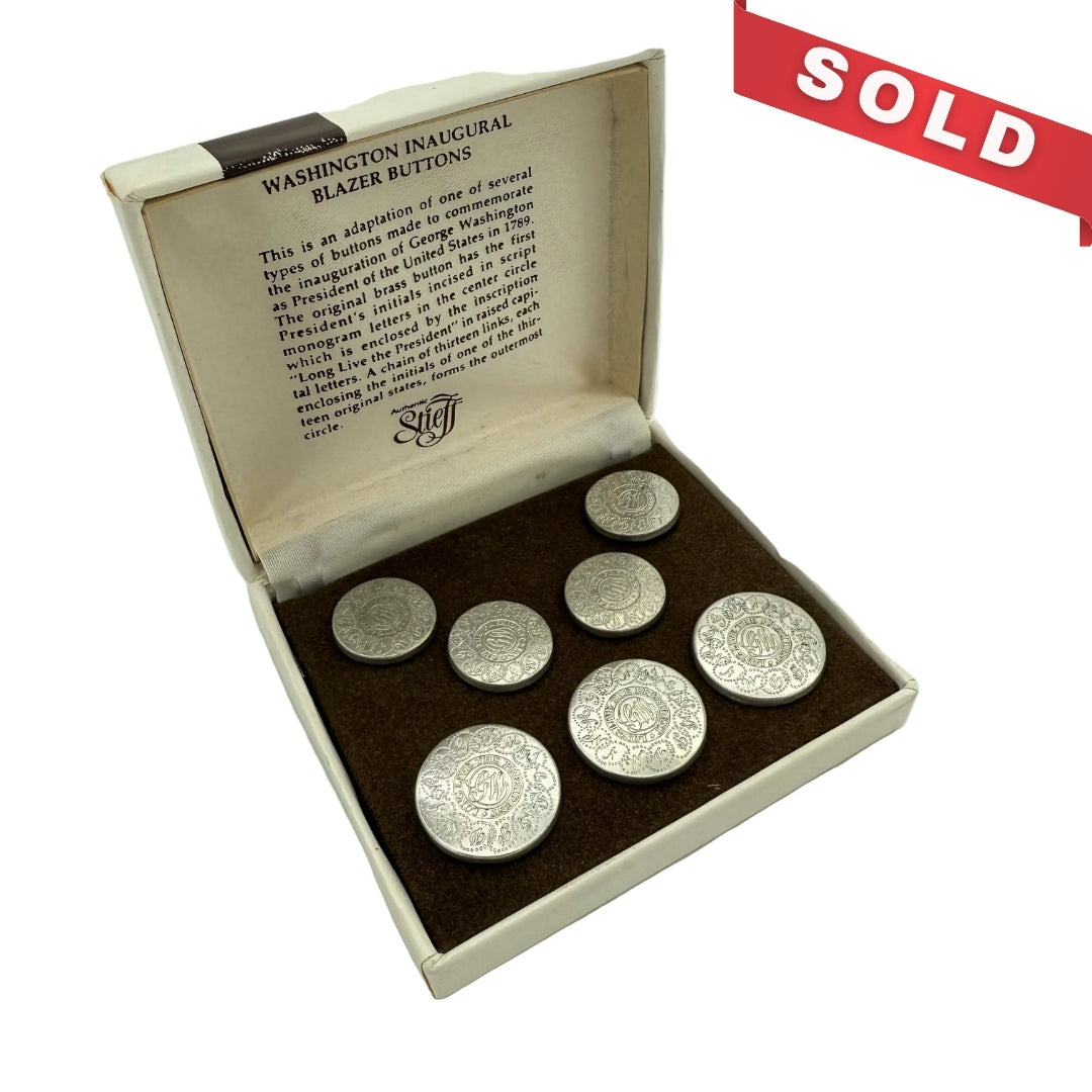 George Washington Inaugural Button Set — Pewter