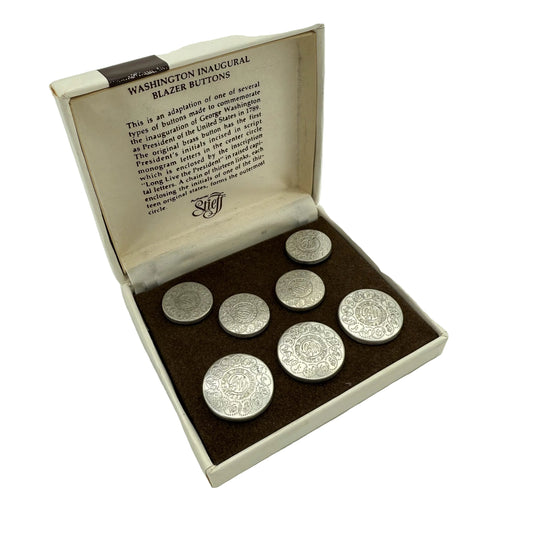 George Washington Inaugural Button Set — Pewter