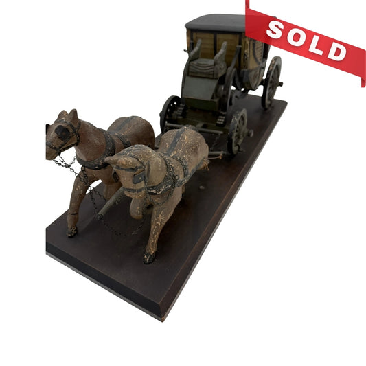 George Washington's Private Carriage And Horses — Miniature Replica