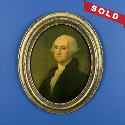 George Washington portrait, after Gilbert Stuart in an oval frame