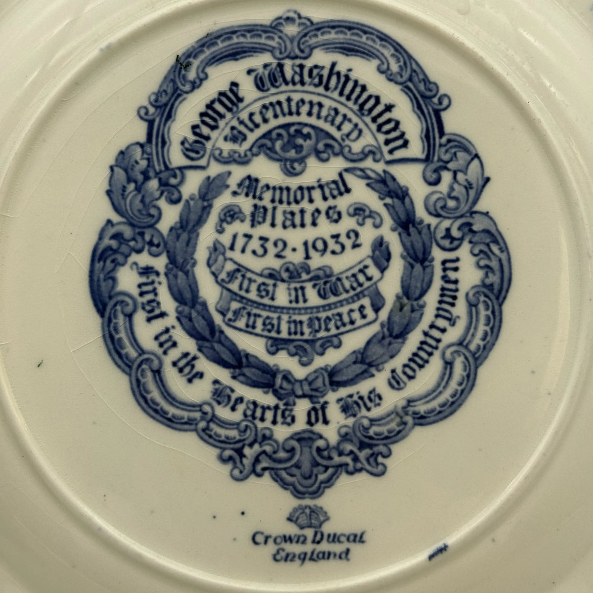 George Washington Bicentenary Plate, “Surrender of Cornwallis,” — 1932
