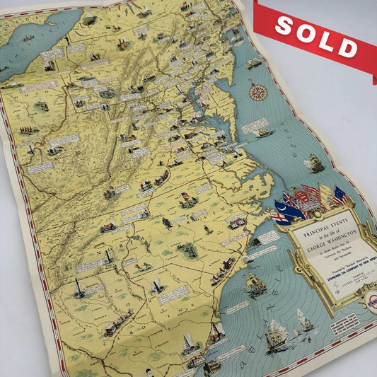 Map of the Principal Events in the Life of George Washington from the Standard Oil Company
