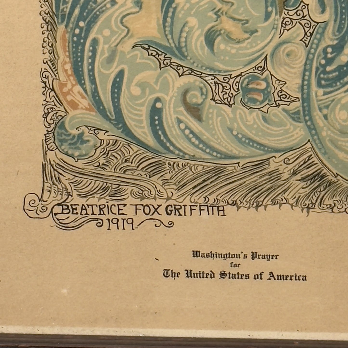 Washington's Prayer for United States of America — Framed