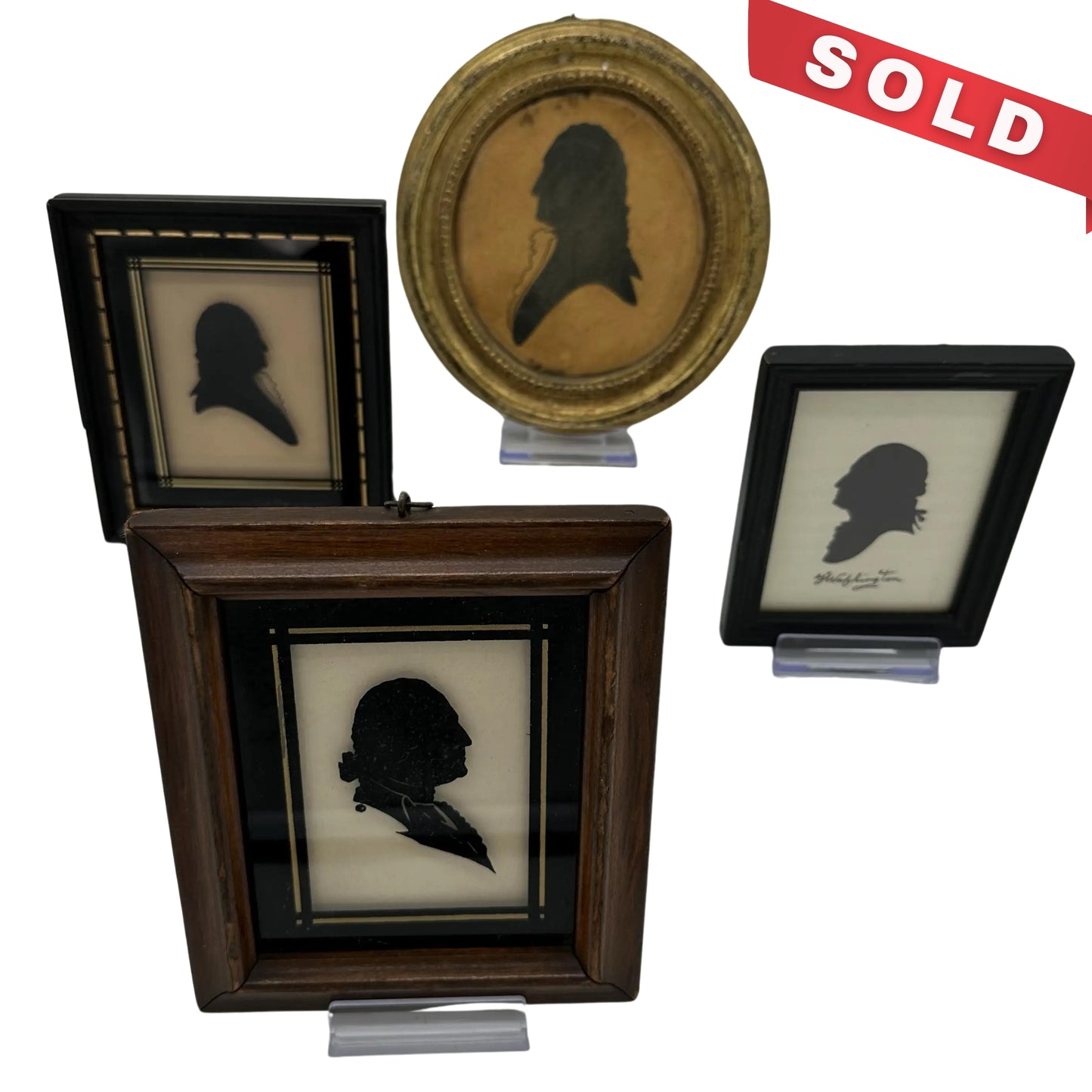 Small, framed George Washington silhouettes