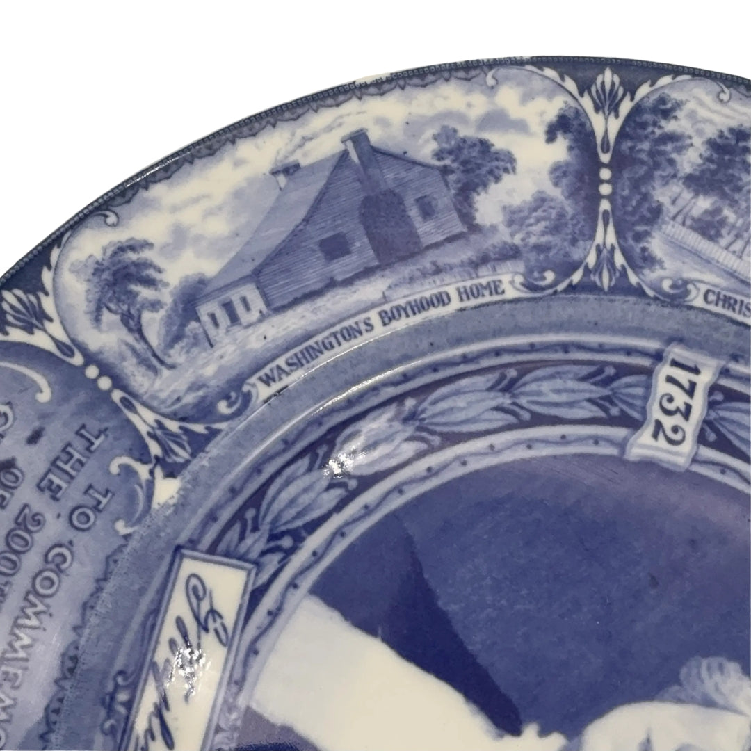 George Washington Bi-Centennial Memorial Plate — 1732 - 1932 — Lamberton Scammell