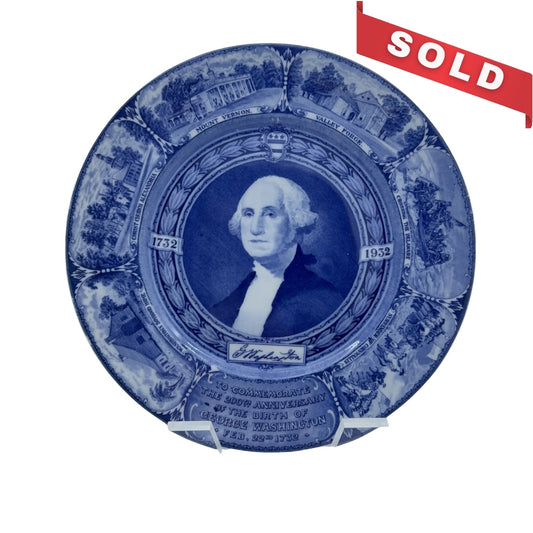 George Washington Bi-Centennial Memorial Plate — 1732 - 1932 — Lamberton Scammell