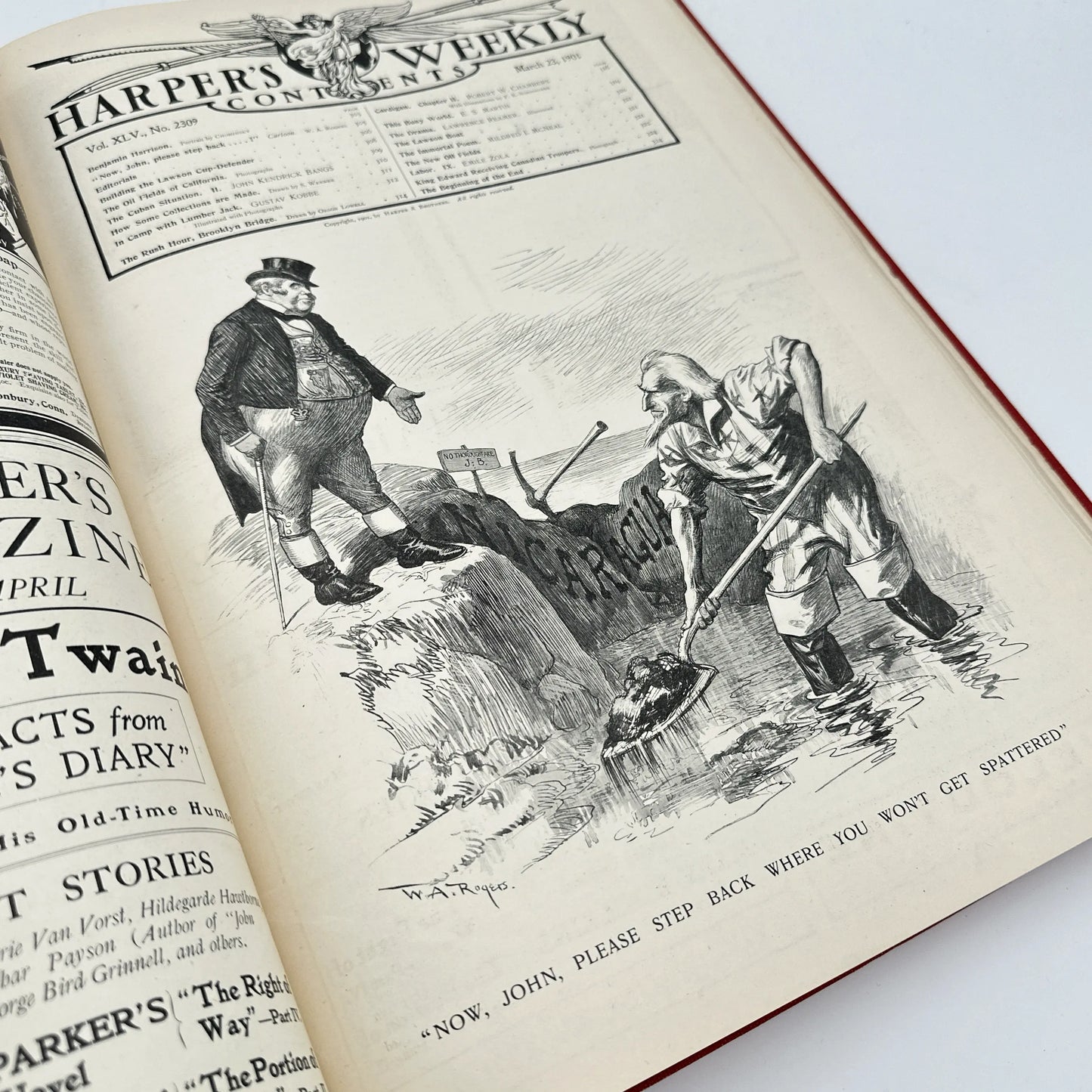 1901 "Harper's Weekly" from January to June in a large bound book — First edition