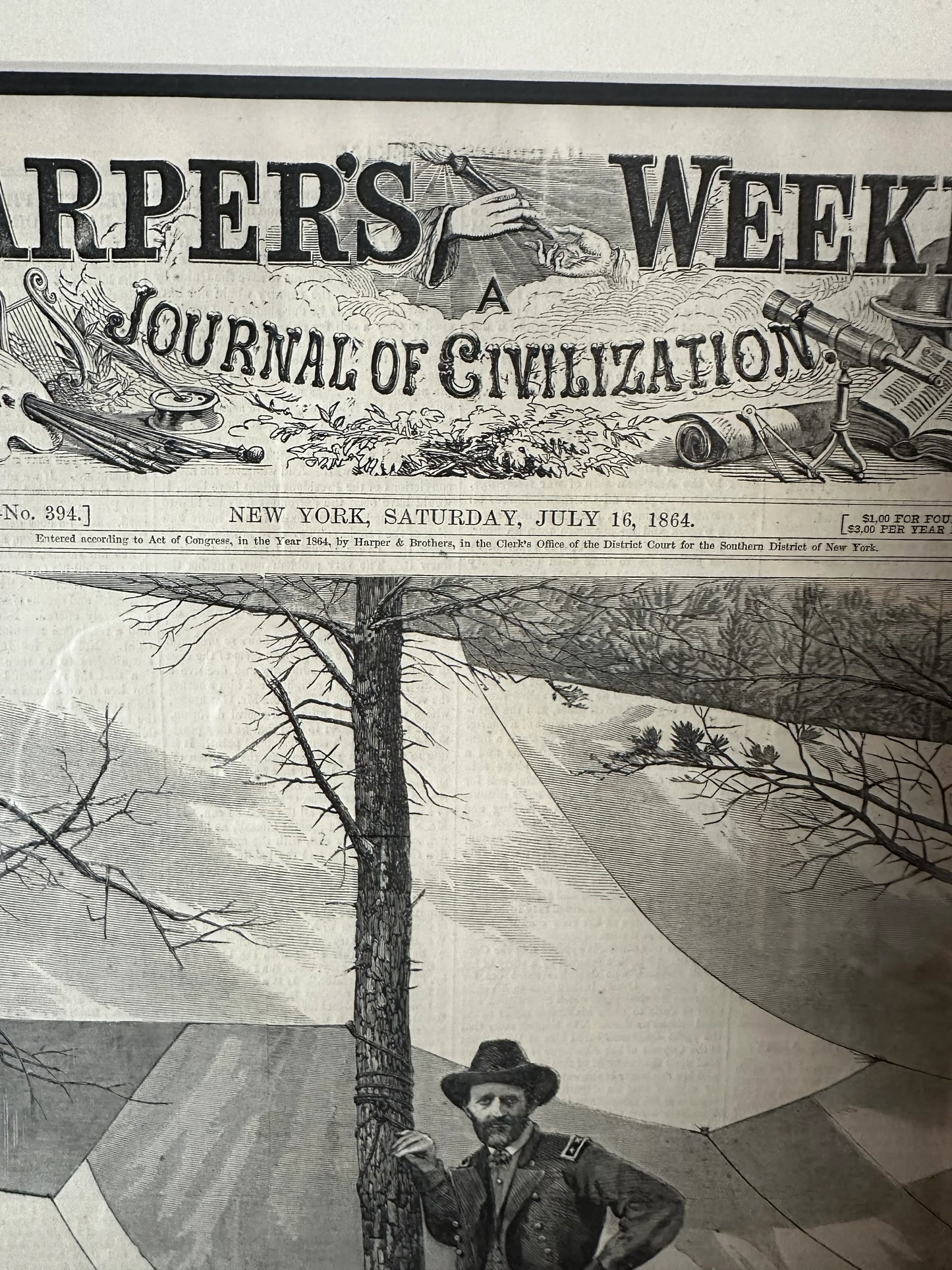 Grant at his Headquarters on the cover of "Harper's Weekly" for July 16, 1864