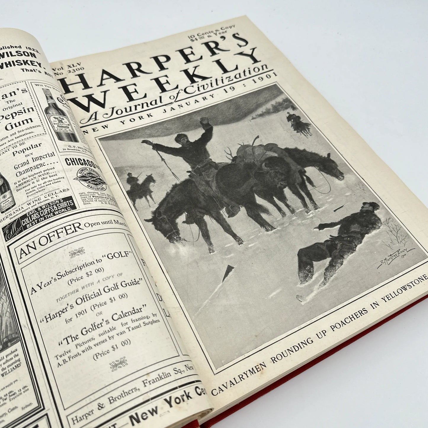 1901 "Harper's Weekly" from January to June in a large bound book — First edition