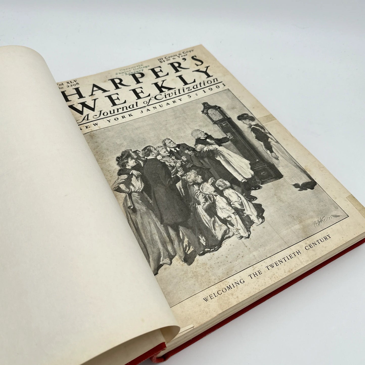 1901 "Harper's Weekly" from January to June in a large bound book — First edition