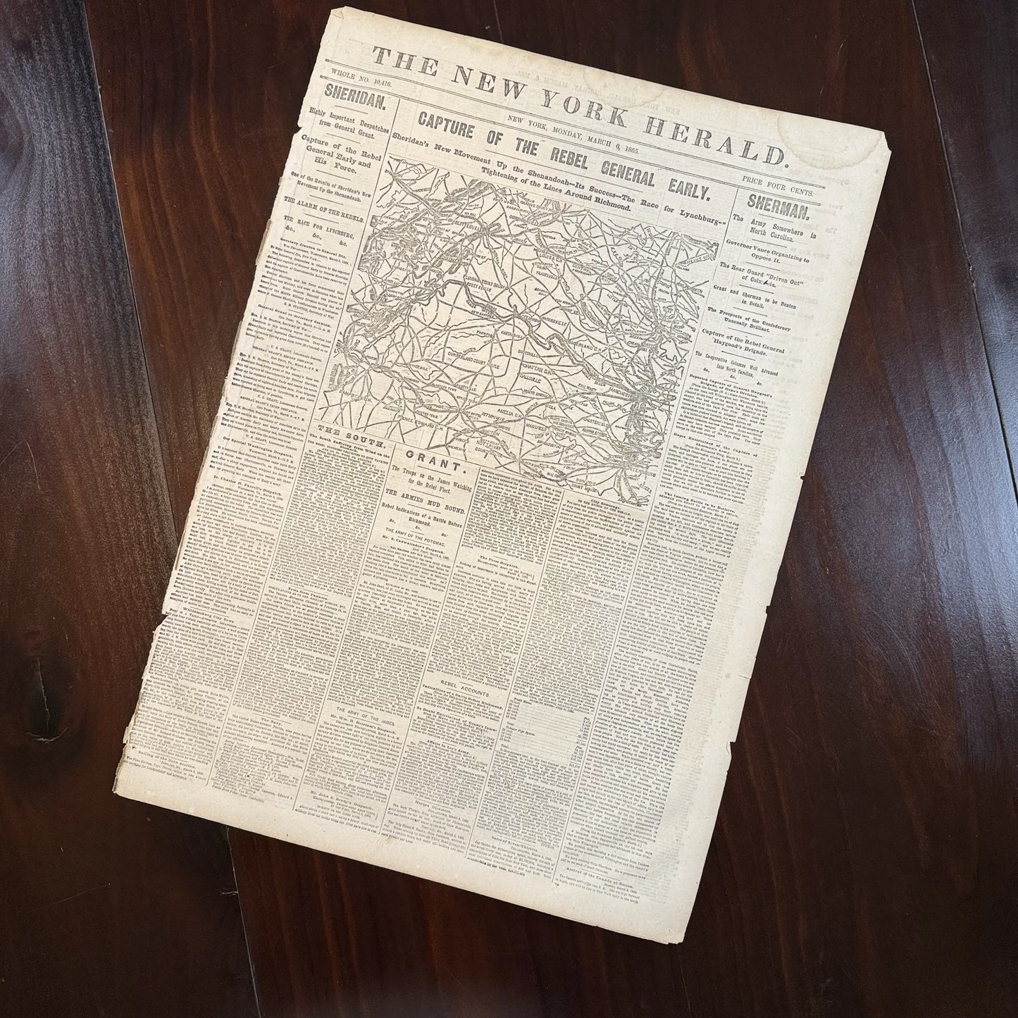 The New York Herald reporting capture of Rebel General Early — March 6, 1866