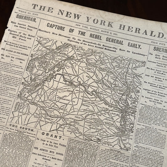 The New York Herald reporting capture of Rebel General Early — March 6, 1866