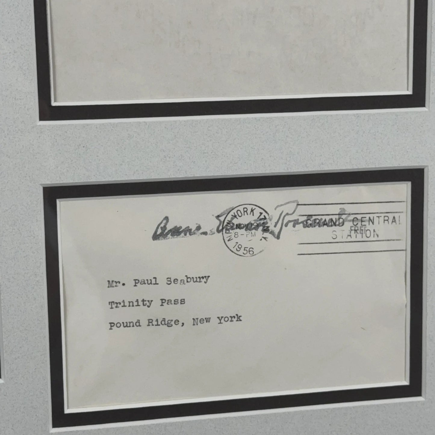 Framed Eleanor Roosevelt signed letter with envelope — Includes photo