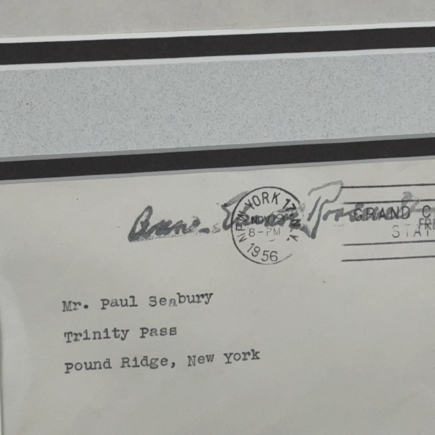 Framed Eleanor Roosevelt signed letter with envelope — Includes photo